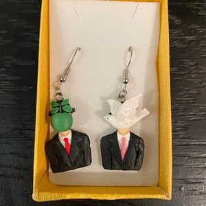 Rene Magritte inspired earrings